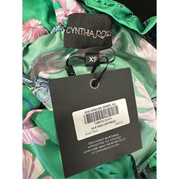 Cynthia Rowley Floral Silk Hi-Lo Dress Size XS $695 - Picture 10 of 10